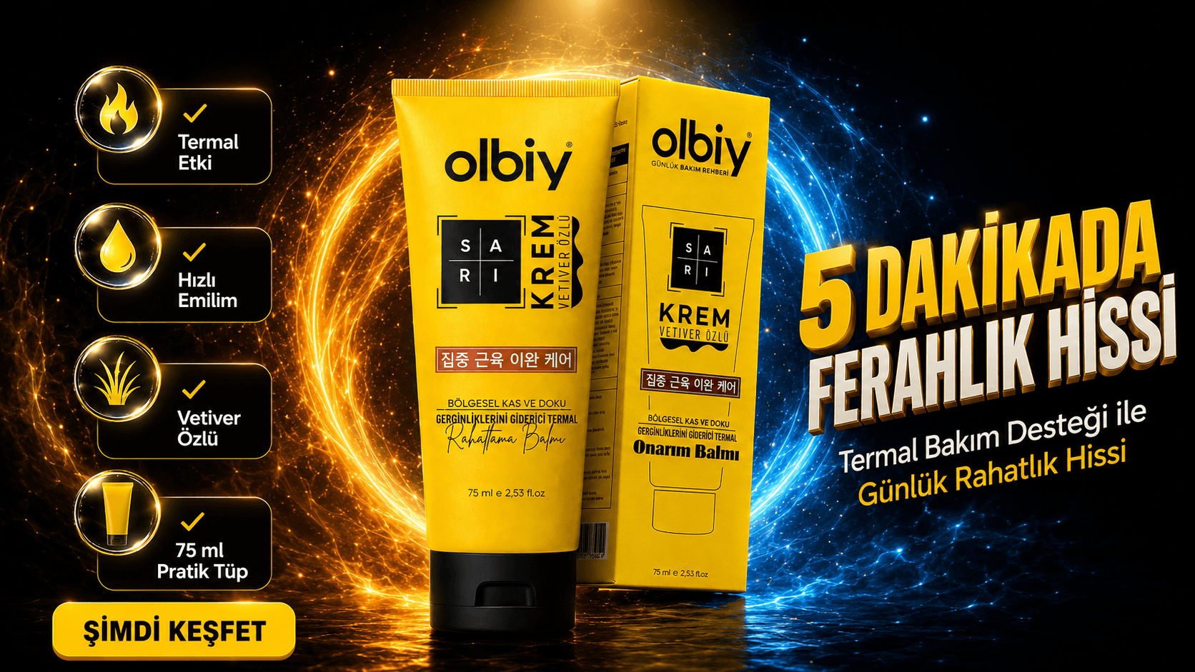 Olbiy Sarı Krem Vetiver Özlü Termal Konfor Balmı