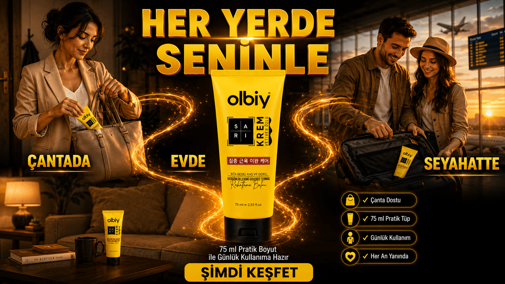 Olbiy Sarı Krem kaşıntı hissine karşı bakım
