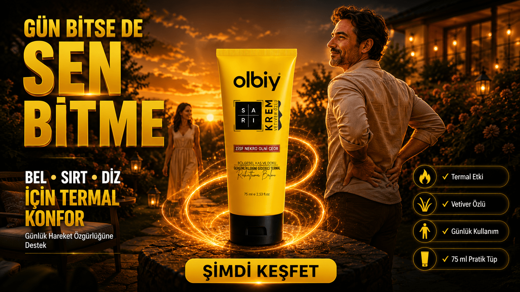 Olbiy Sarı Krem vetiver özlü bakım