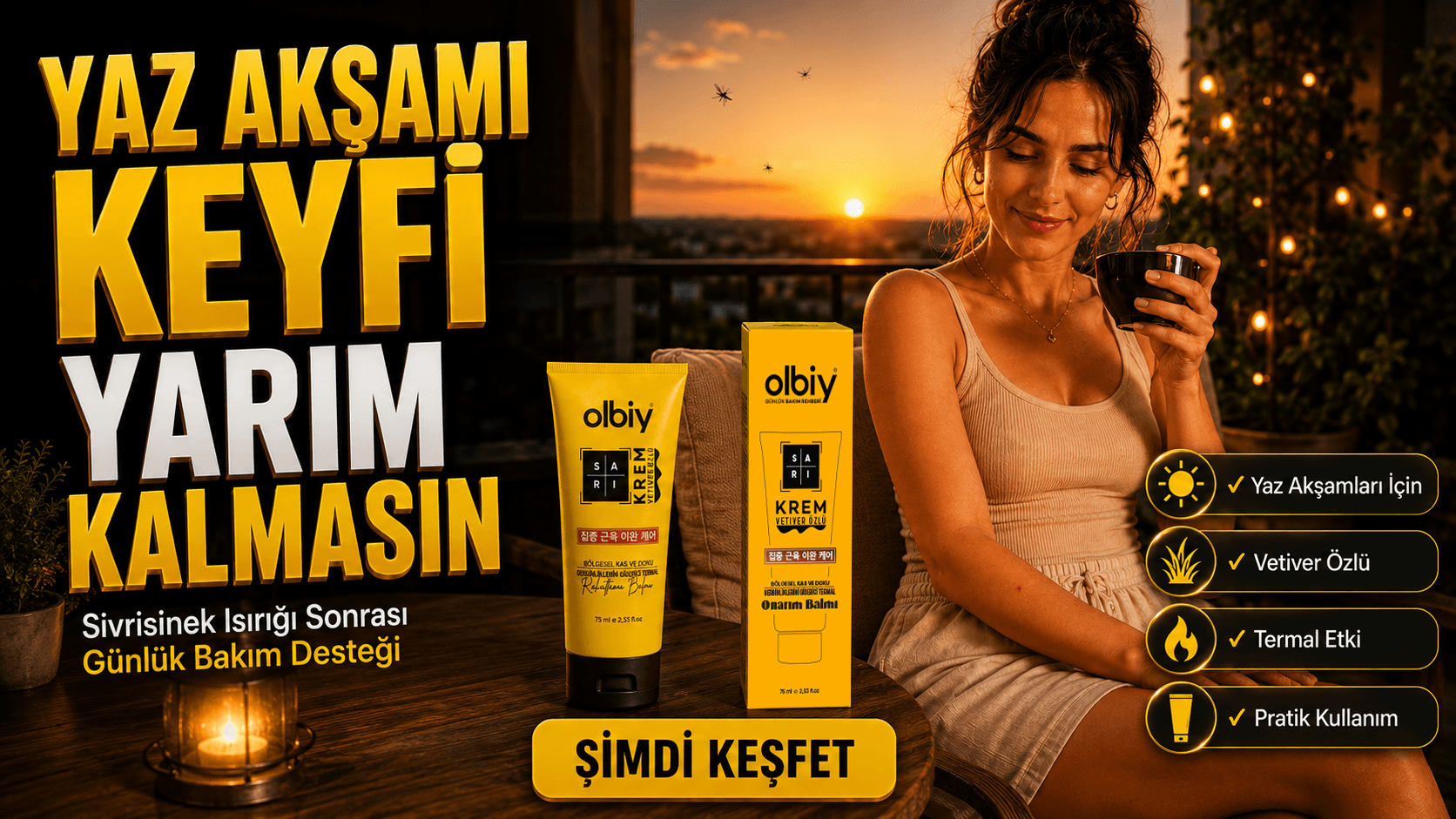 Olbiy Sarı Krem omuz ve diz bakımı