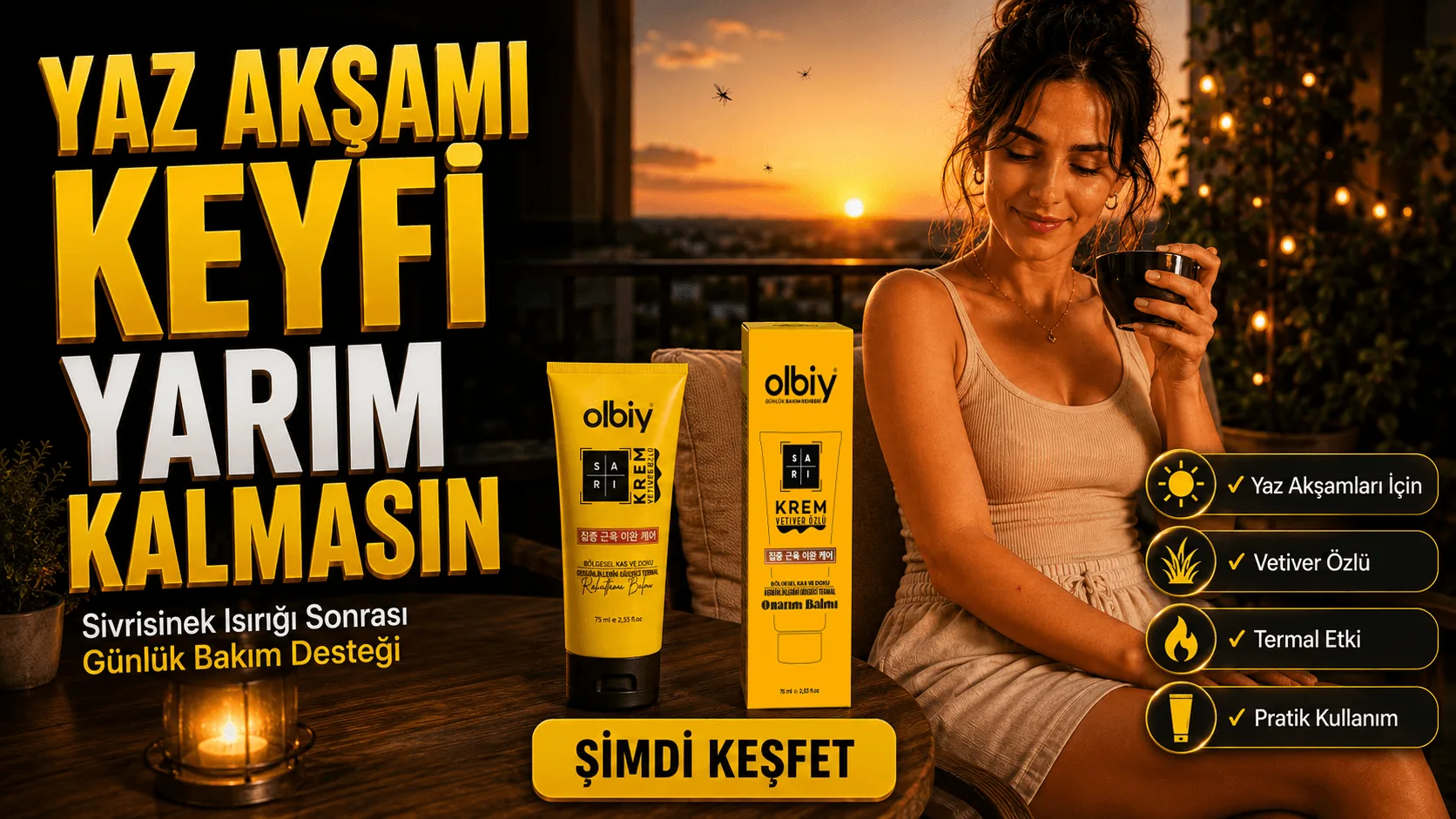 Olbiy Sarı Krem omuz ve diz bakımı