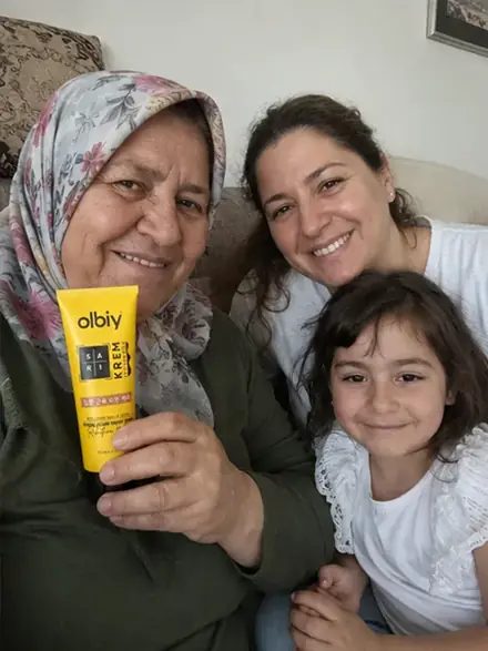 Olbiy Sarı Krem mutlu kullanıcı